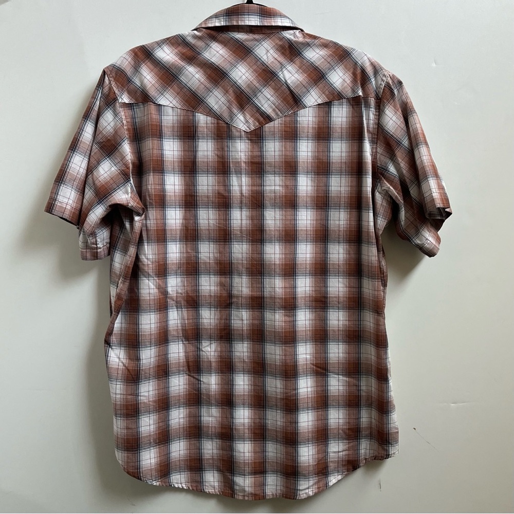 Wrangler Pearl Snap Button Short Sleeve Men's Collared Shirt Size Large - Picture 3 of 6